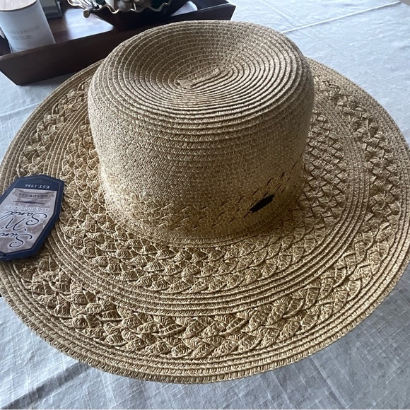 New Sun & Sand Natural Straw Floppy Hat - Picture 6 of 7